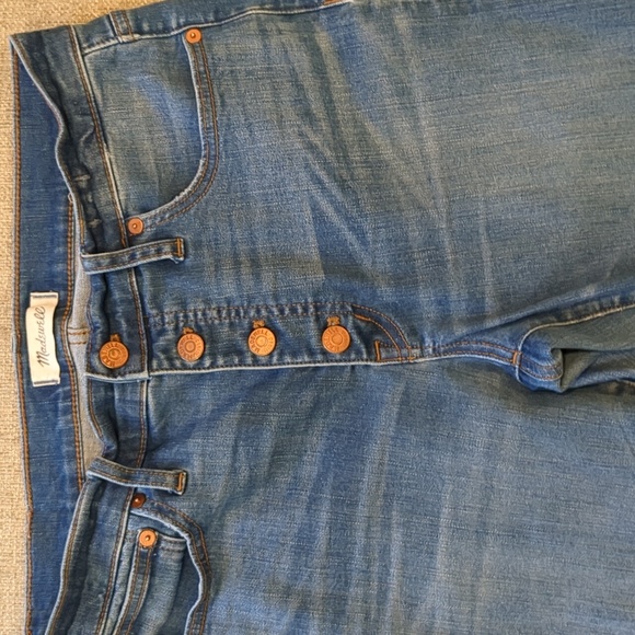 Madewell Cali Demi-Boot Button Fly Distressed 29" Waist - Picture 2 of 13